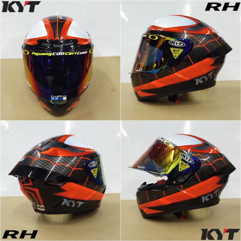 ( LIMITED EDITION )KYT TT Course Motif Spiderman - Paket ganteng