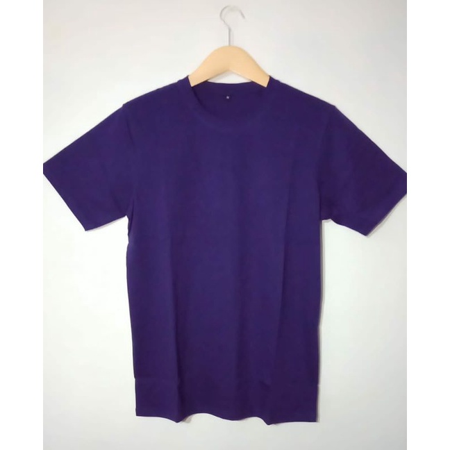 KAOS POLOS COTTON COMBED 30'S UNGU TUA