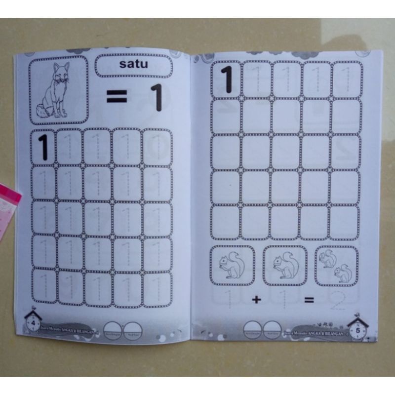 1 PAKET 2 BUKU ANAK JUARA MENULIS ANGKA DAN BILANGAN 1 & 2 KERTAS HVS-6