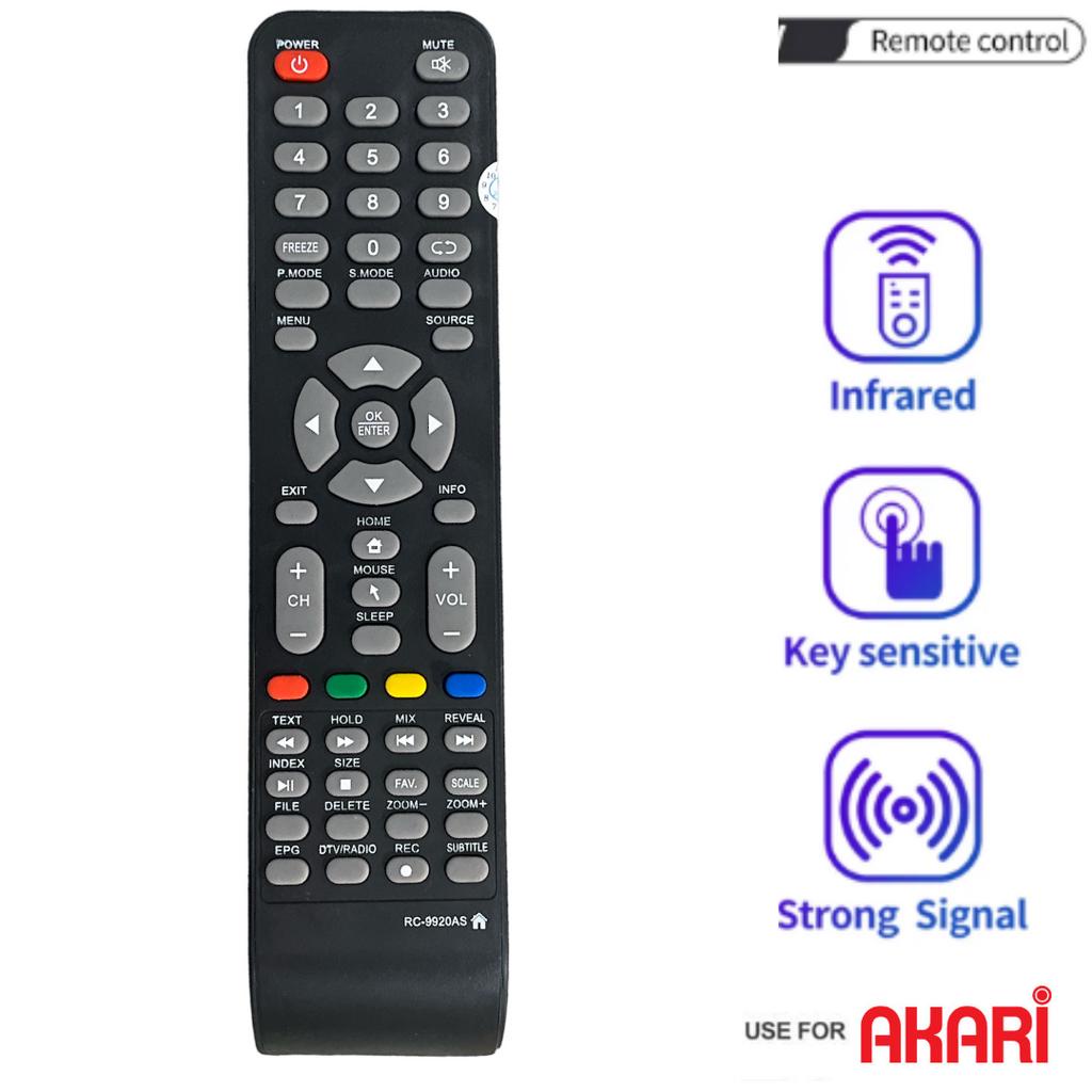 REMOTE AKARI SMART TV ANDROID SMART CONNECT AKARI RC9918AS AT-5432S AT-5442S AT-5450S AT-5455S AT-5465S LE-32V99SM LE-50D99SBS SC-53V32D SC-53V40D SC-53V43D