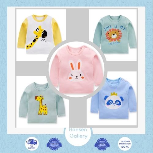 Hansen Gallery  COD Baju Bayi Lengan Panjang Korea HG 041 Atasan