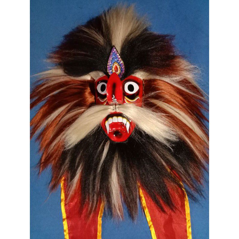 Ganong sintetis full rambut/ganong sintetis murah/Ganongan/Topeng bujang ganong