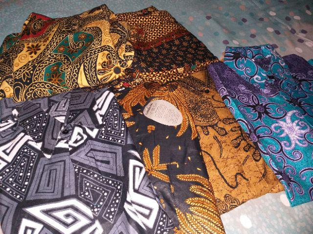 Atasan Batik Tunik Sogan Coklat M L Xl
