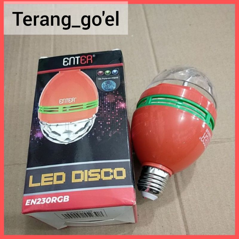 ENTER Lampu Disco Led 3 WATT  Warna RGBY // LAMPU DISCO LED WARNA WARNI ENTER