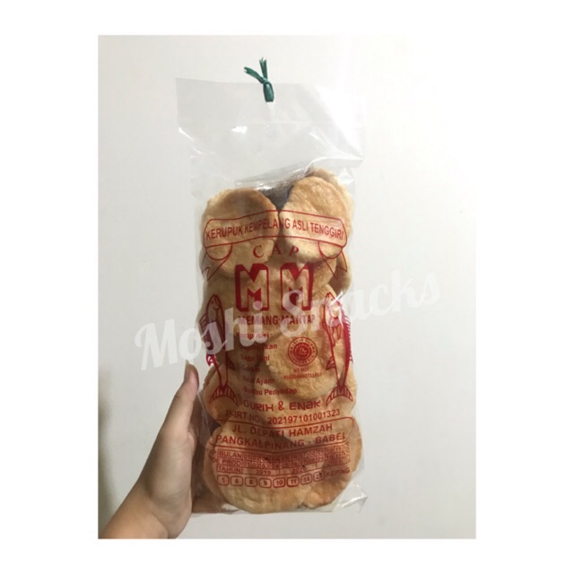 

Yang Lagi Viral Kemplang Panggang Bangka Cap MM (Memang Mantap) isi 23 Asli Bangka / Kerupuk Bangka