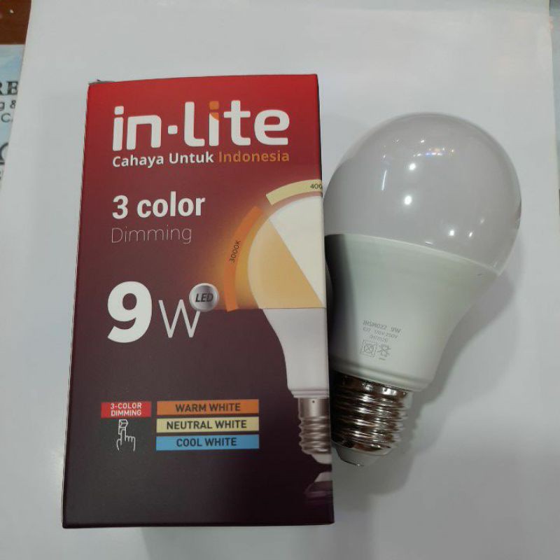 Lampu Led bulb 9 watt 3 warna Inlite INSM022 Shopee Lampu Led bulb 9 watt 3 warna Inlite INSM022 Shopee