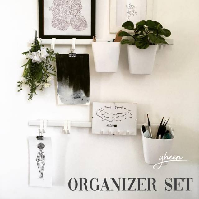 Organizer Set (1 Rel + 5 Pengait + 2 Wadah)