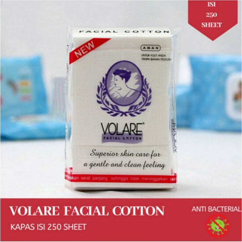 Kapas Toner isi 250 Lembar Kapas Tipis Toner Volare Facial Cotton 250'S