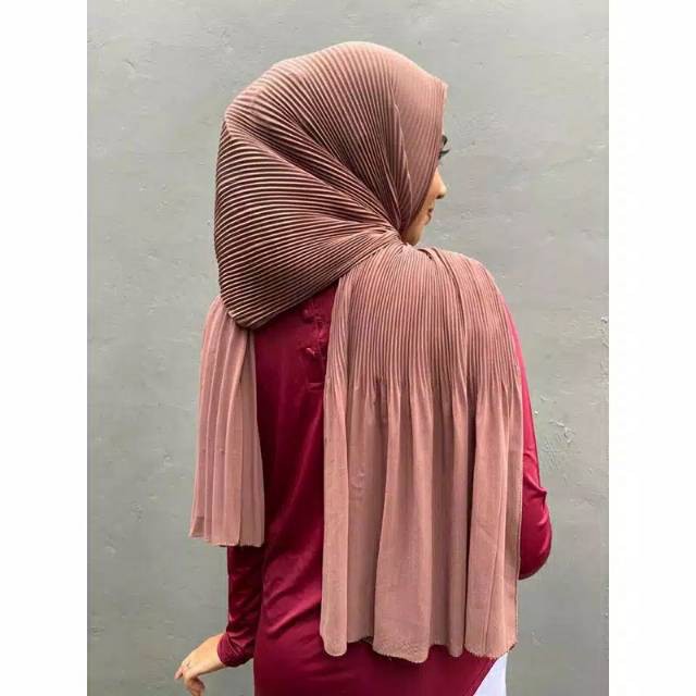 BEST SELLER Pashmina Plisket Premium Quality 75x180 cm Pashmina Plisket Shawl lidi PLEATED SHAWL-1