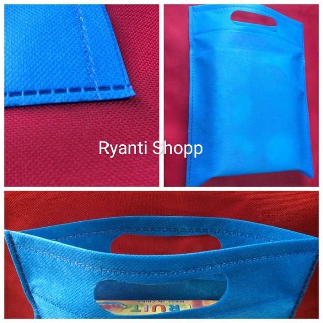 Tas Spunbond 75gsm model Plong/Oval uk25x35 cm / d cut /  spunbond / Plong / kain / press / kantong / Totebag / goodie / souvenir