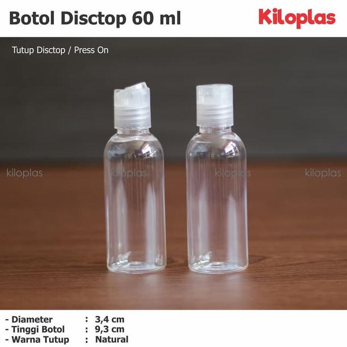 BOTOL DISCTOP 60 ML / BOTOL PET 60 ML / BOTOL PLASTIK 60 ML