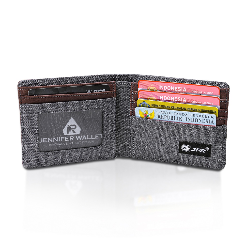 JFR Fashion Dompet Pria Bahan Kulit Canvas JP43 Strand Series-5