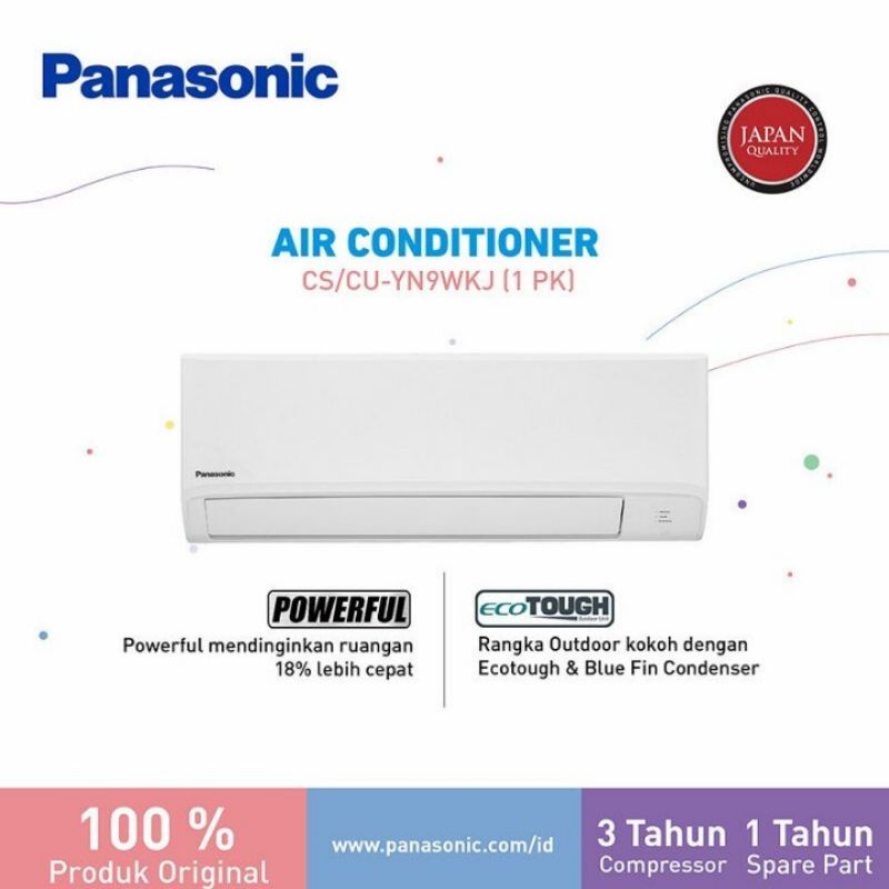 AC SPLIT PANASONIC STANDARD R32 1PK CS/CU-YN9WKJ