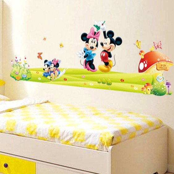 RELIZA WALL STICKER MICKEY BUKIT KARTUN MOUSE ANAK KIDS DF5086 STIKER DINDING