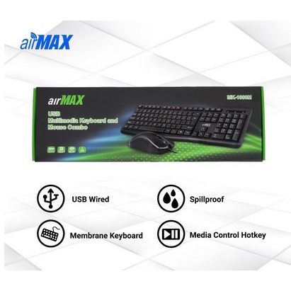 ITSTORE airMAX MK-1000M Multimedia Keyboard + Mouse Combo MK 1000M MK1000M USB