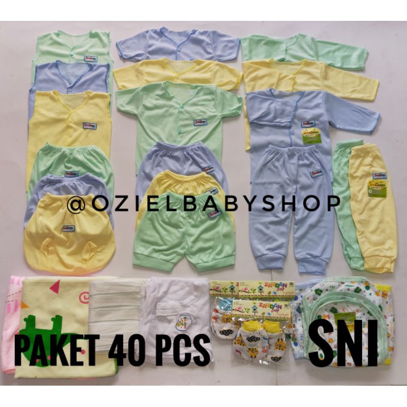 paket 40 pcs perlengkapan bayi baru lahir SNI