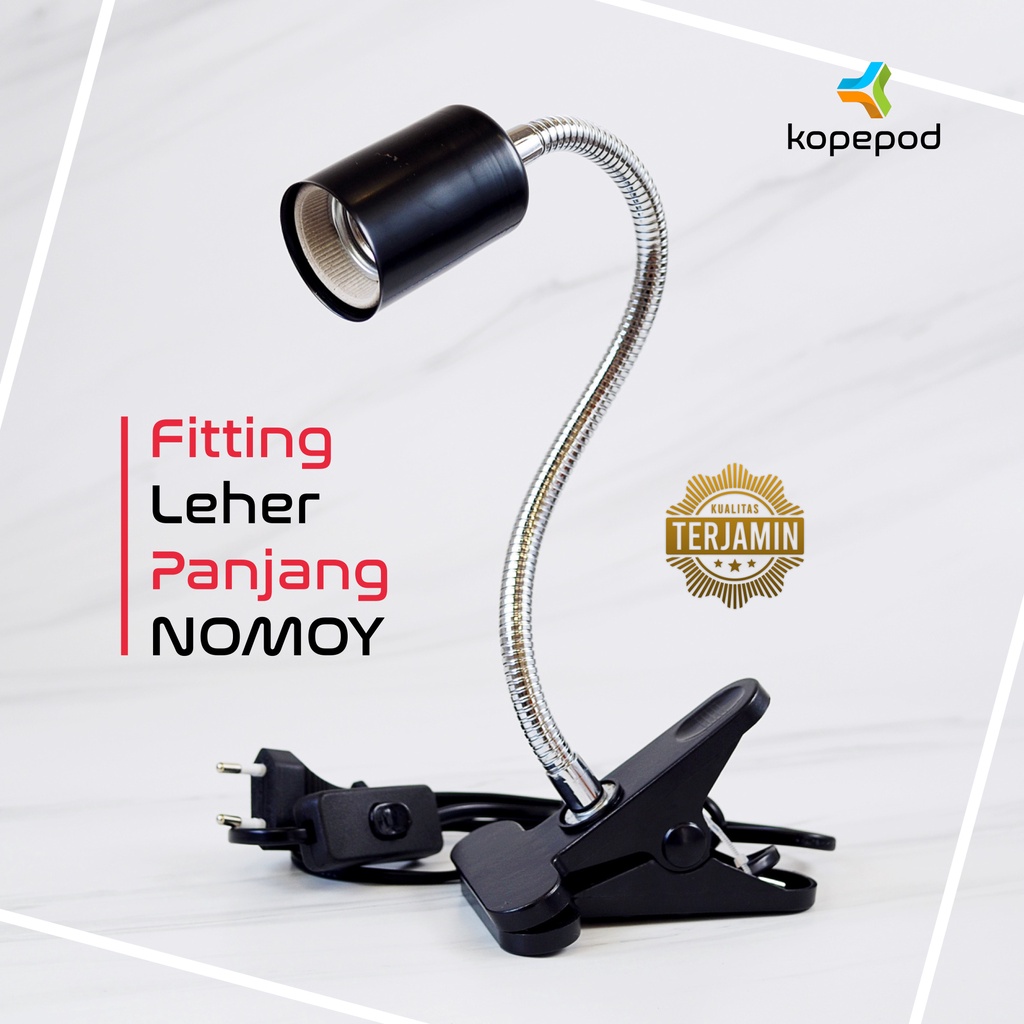 NOMOYPET Fitting Lampu dimmer UVA UVB Reptil Torto Tahan Panas BERGARANSI