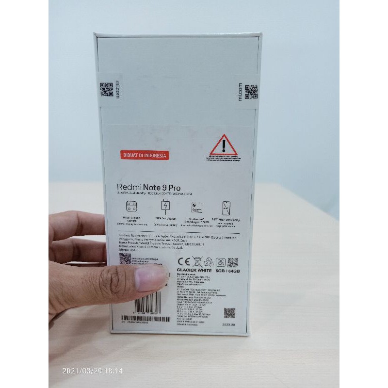 Xiaomi redmi note 9 pro 6/64 white