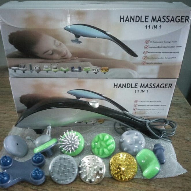 Handle Massager 11 in 1 / Alat Pijat Listrik New