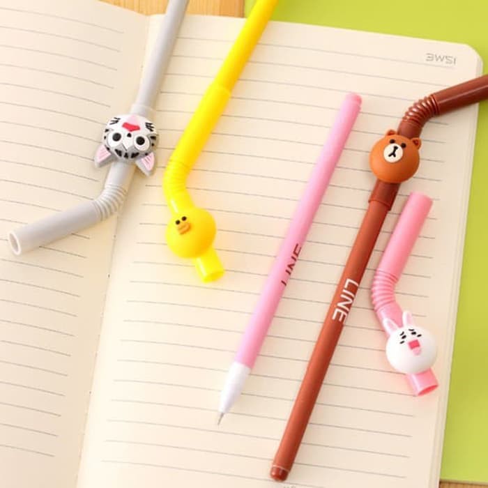 

Bolpoint Karakter Lucu Pena Sedotan LINE Doraemon Pulpen Pen Ballpoint Unik