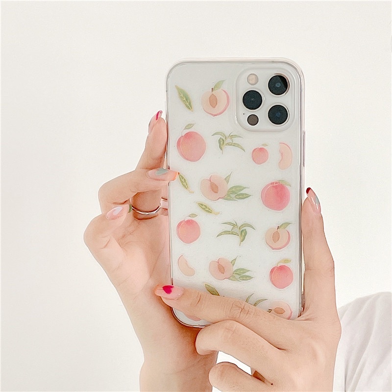 Peach Glitter Case Samsung Zflip 4 3 2 A11 A22 A53 A72 A73 A52 A52 A33 A13 A12 A50 A71 A51 A01 A02 A02s A03 A03s