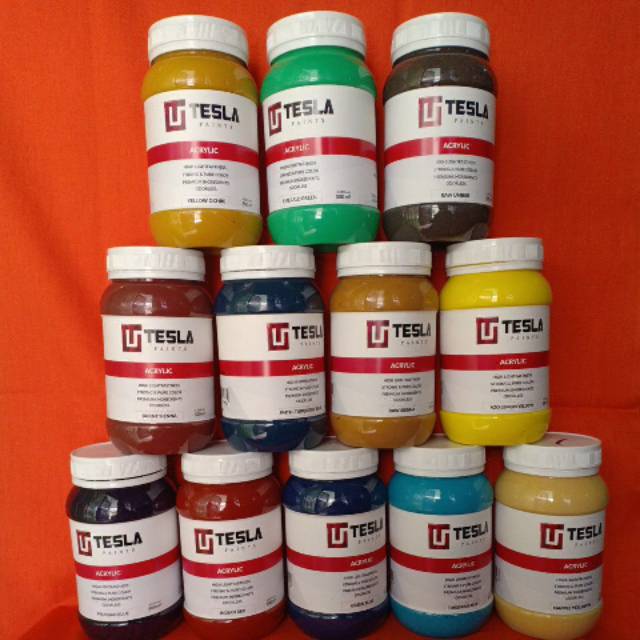

Acrylic Tesla Paints @500ml Part 2 / Cat Akrilik Tesla @500ml Part 2