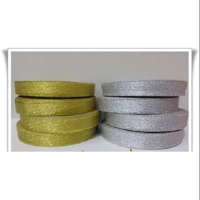 Pita glitter gold silver 1/8 inch, 1/4 inch,  3/8 inch, 1/2 inch