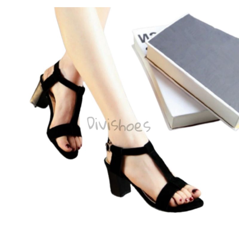 HOT PROMOO HIGH HEELS PD313 HITAM (REALPICT GESER)