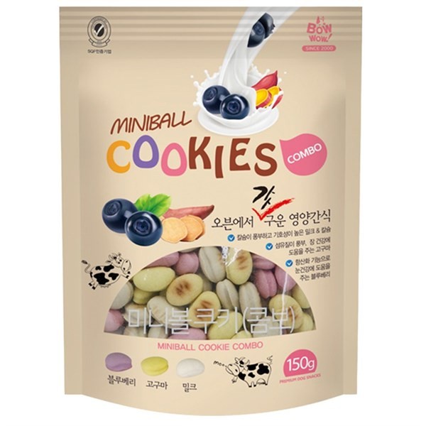 Bowwow Mini Ball Cookie 150g - Treats for Dogs (Made in Korea)