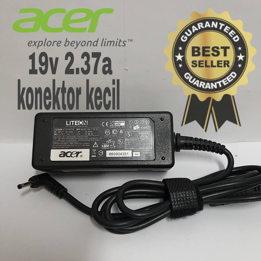 Adaptor Charger Acer Spin 1 SP111-31 Spin 3 SP31 Spin 5 PA-1700-02 SP513-51-57TP 19V-2.37 3.0*1.1