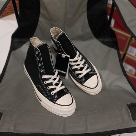 TURUN HARGA !! Sepatu Converse 70s High Egret Black / White Sepatu Sekolah Allstar Terlaris