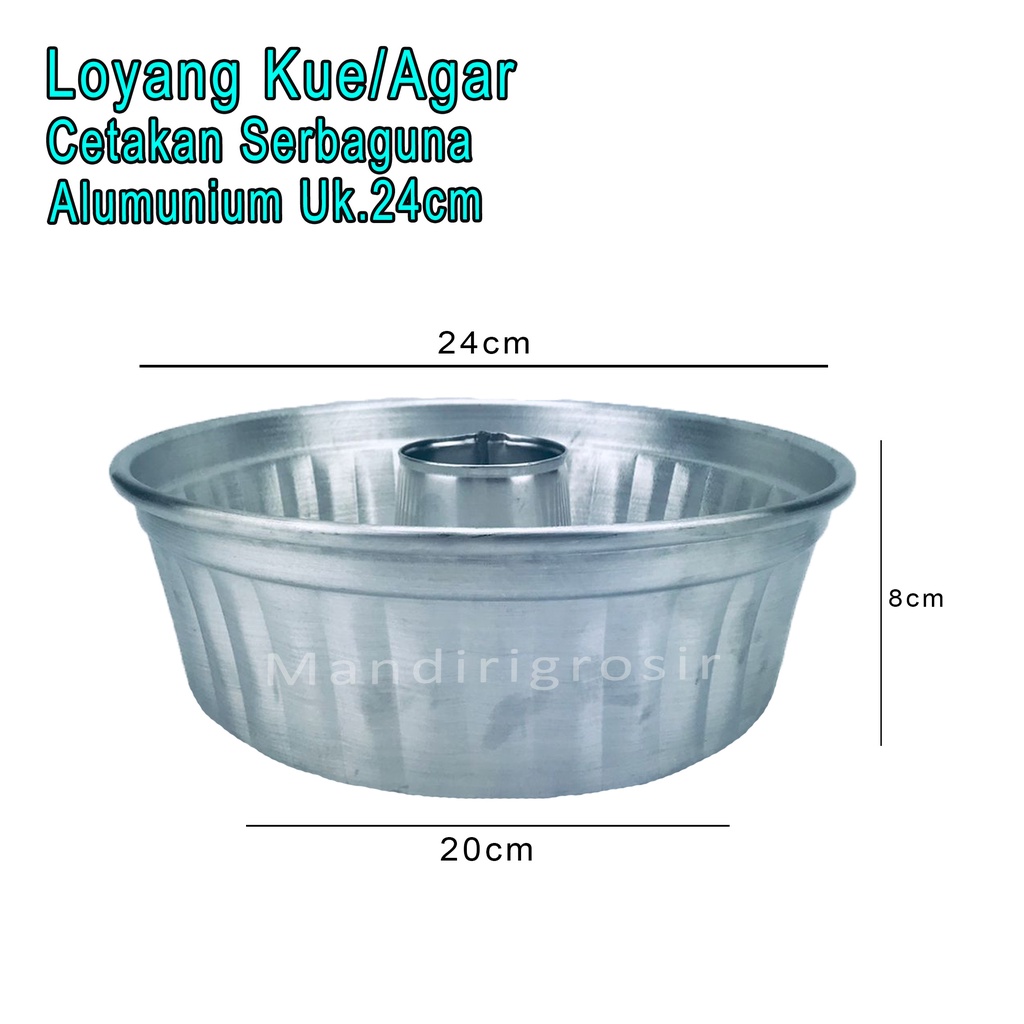 Cetakan Agar *Loyang Kue * Cetakan Serbaguna * Alumunium Uk.24cm