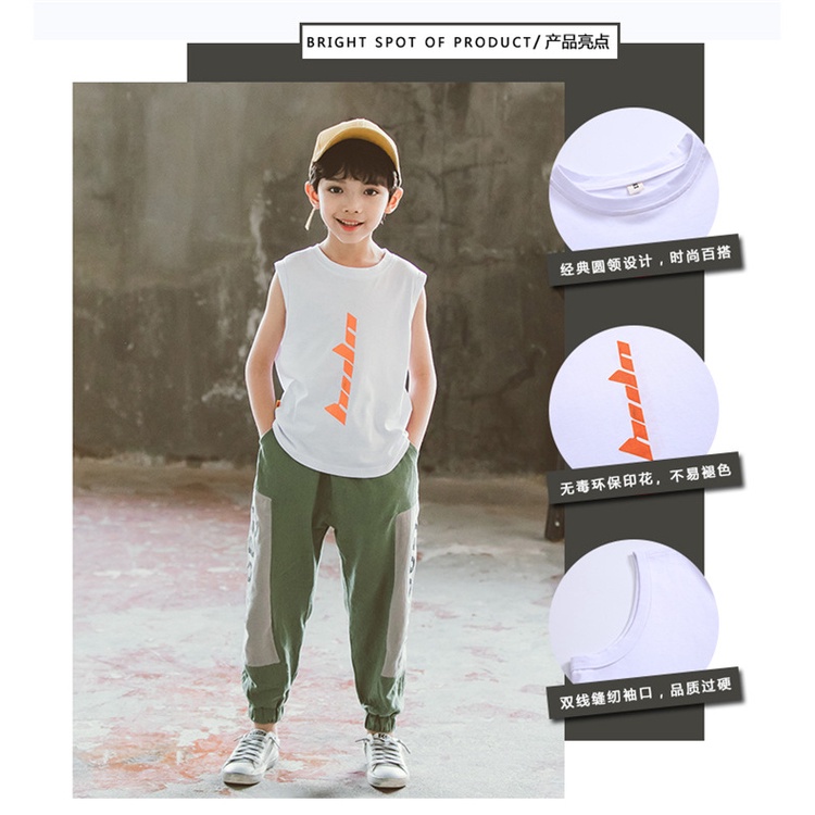 Setelan Anak Laki Laki GYM Pakaian Anak Remaja Fashion Set 2in1 Teen Import