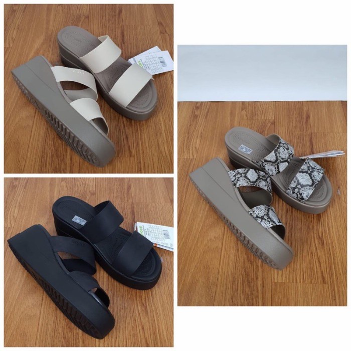 Crocs Brooklyn Mid Wedges Sandal Crocs Wanita Croc Crocs Mid wedge