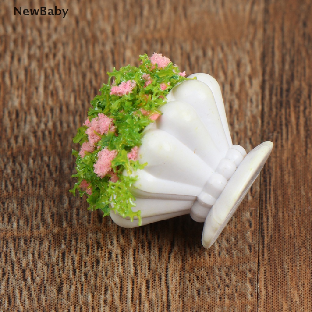 Newbaby Miniatur Pot Bunga / Tanaman Bonsai Skala 1: 12 Untuk Aksesoris Rumah Boneka