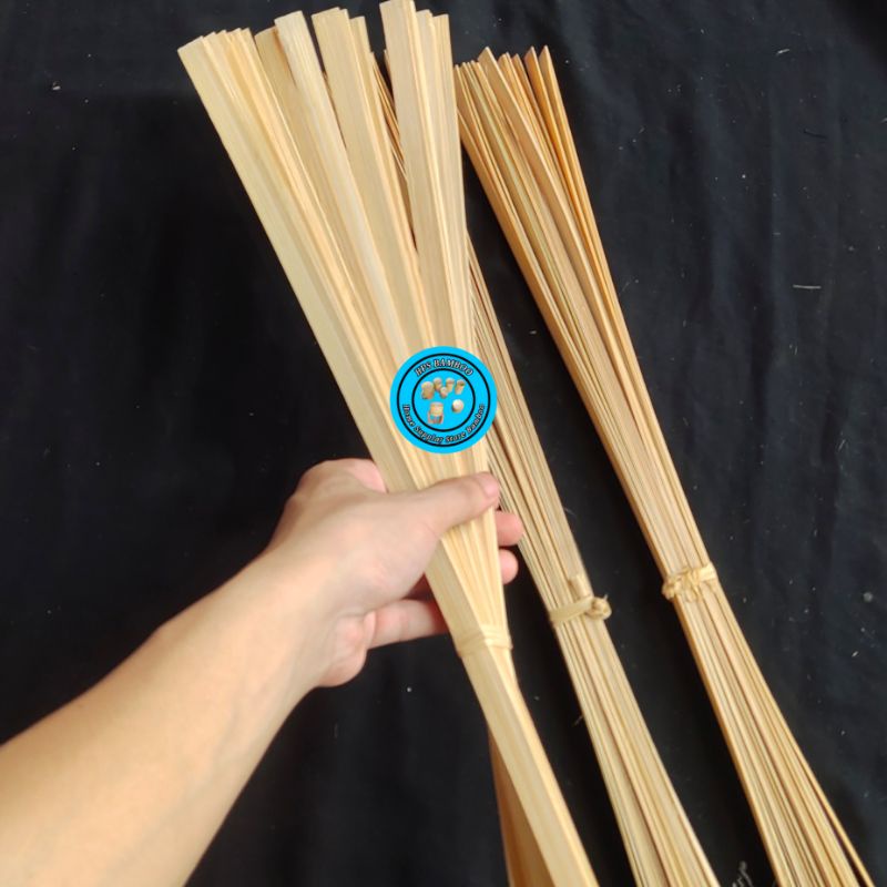bambu bilah iratan produksi anyaman size 60 cm x 1 cm