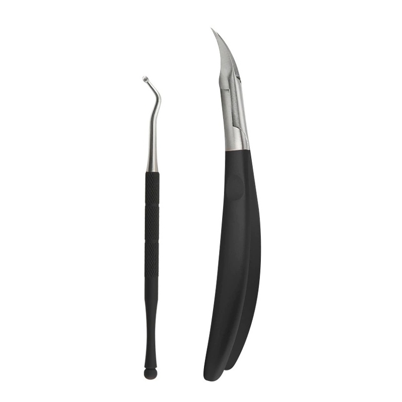 Gunting Kuku 2 in 1 Nail Clippers Manicure Correction Ingrown Toenails - PR01 - Black