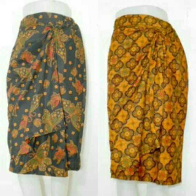 ROK PENDEK LILIT SERUT INSTAN SOGAN KUPU HITAM MANIS BAWAHAN BATIK KEBAYA PENDEK SKIRT VINTAGE