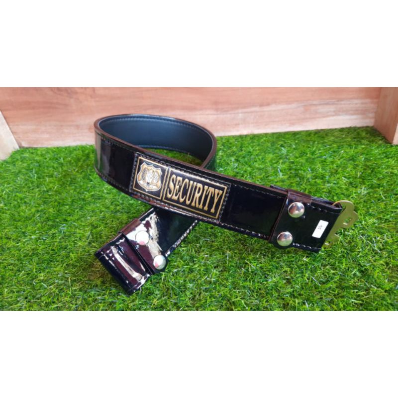 Kopel satpam hitam | Kopel security kulit kilap |Tali kopel PDH security| Kopel kulit security hitam