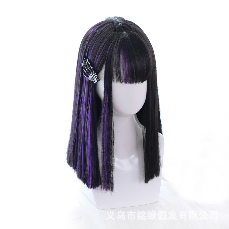 LOL-06 wig rambut palsu wanita peek a boo kpop lolita cosplay import