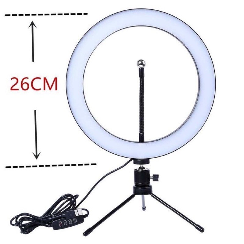 RING LIGHT 26CM + RINGLIGHT STAND TRIPOD 2.1M BERKUALITAS / TIK TOK Selfie Live / YOUTUBE