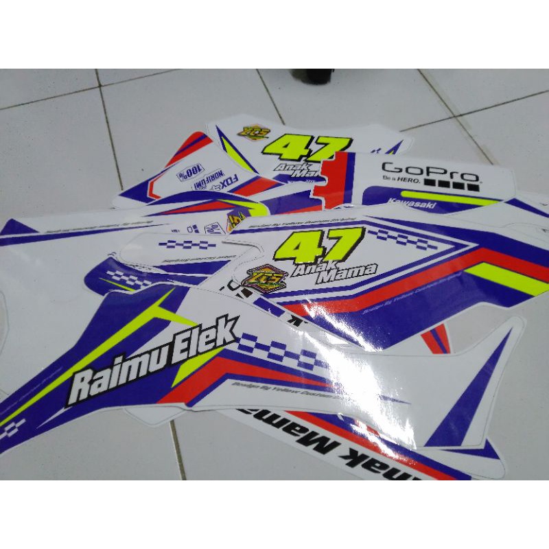 DECAL KLX DTRACKER GANTENG+CUTING HIJAU STABILO DOFF/GLOSSY