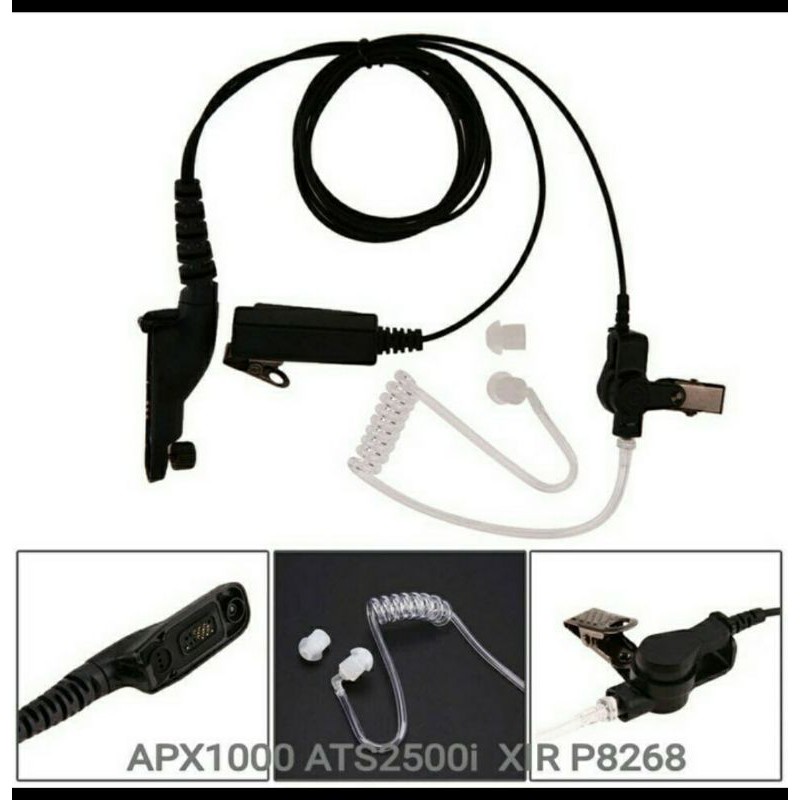 EARPHONE HEADSET FBI PAMPRES HT MOTOROLA APX1000 APX 1000 ATS 2500i XiR P8668i P8260