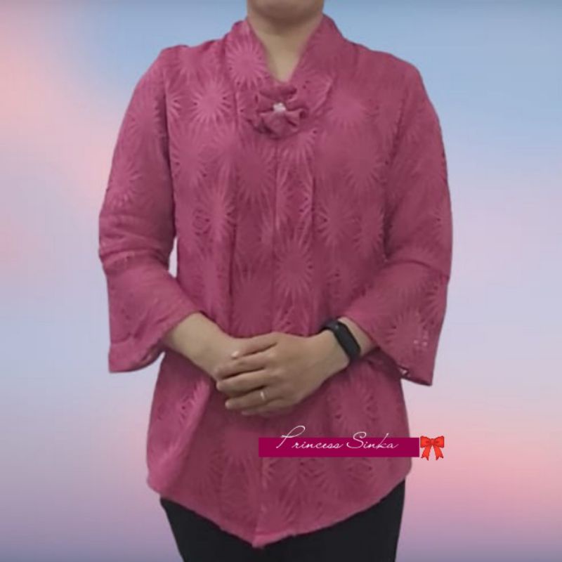 Atasan Kebaya Encim Senada Full Brokat