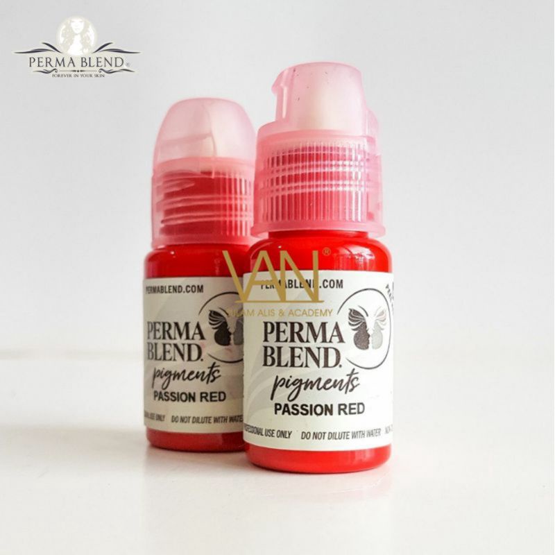 TINTA SULAM BIBIR ORIGINAL PERMABLEND MADE IN USA PASSION RED 15 ML