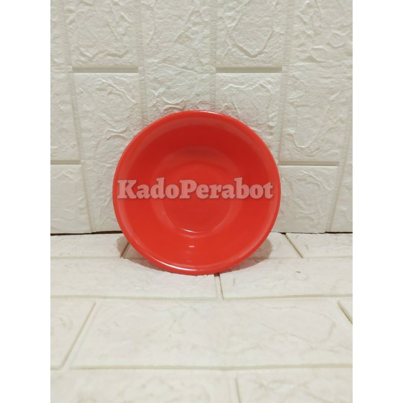 mangkok baso W-0107 - mangkok melamin tebal warna merah - mangkok mie