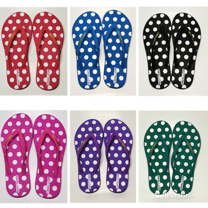 Swallow Polkadot Sandal Japit Wanita