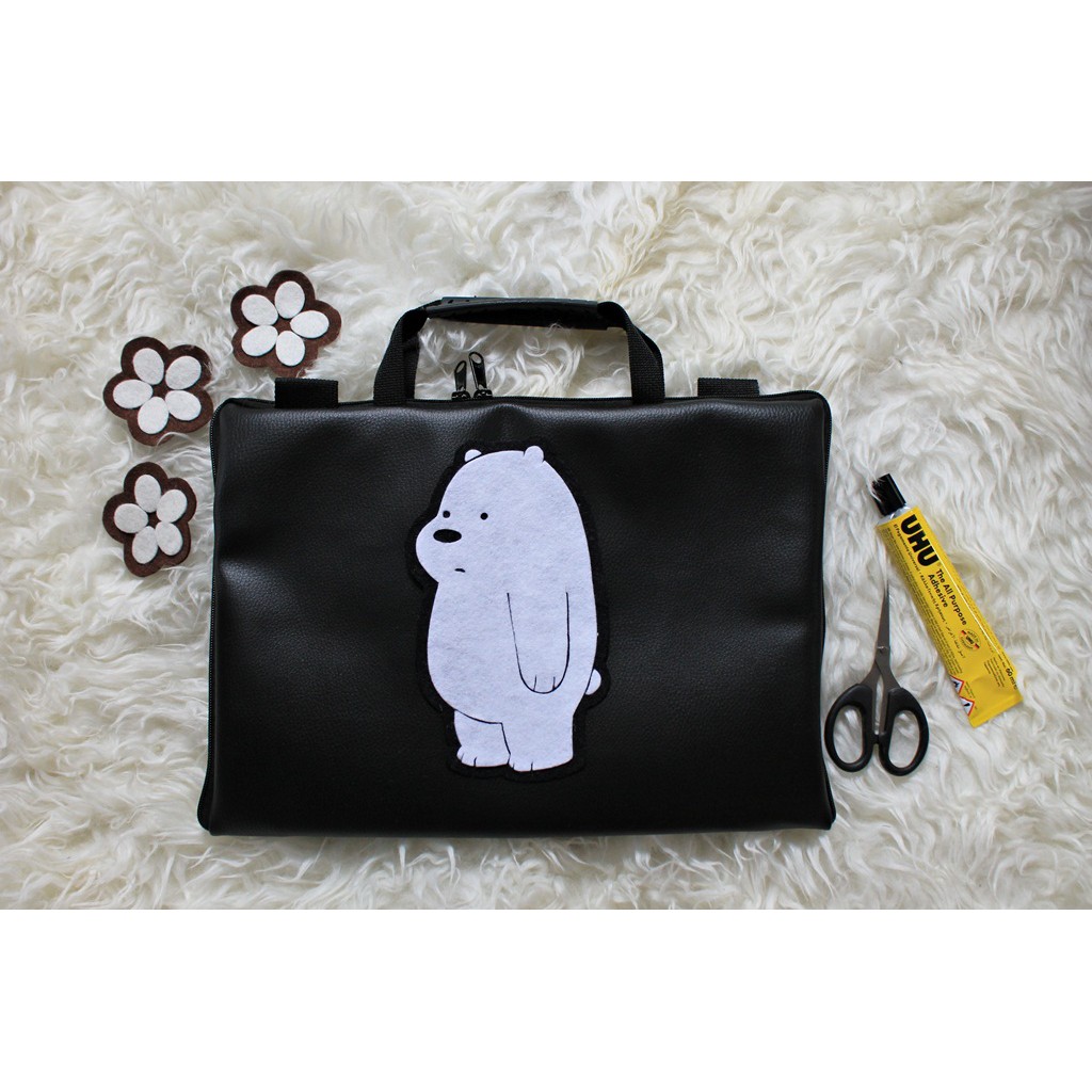 Tas Laptop Ice Bear White Kulit Hitam 10 17 Inch Premium Tas Laptop Ice Bear White Kulit Hitam 10 17 Inch Premium