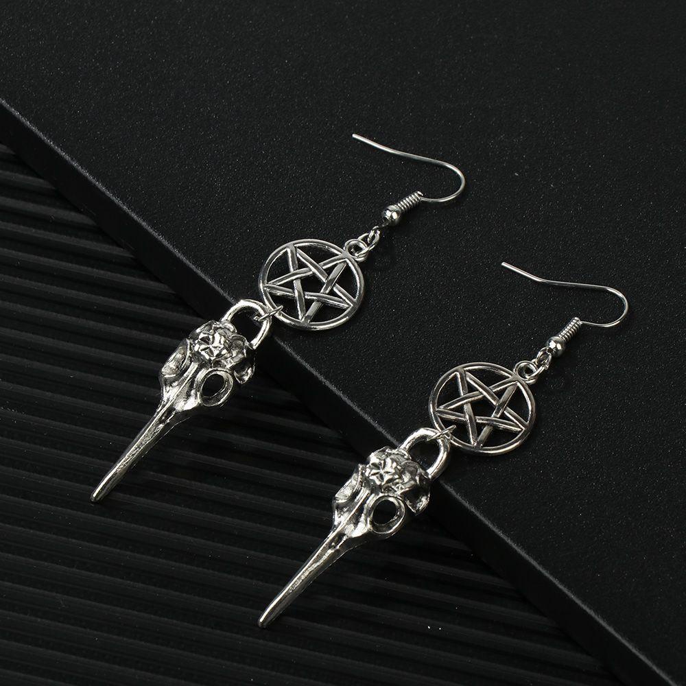 Preva Anting Tengkorak Gagak Anting2021Hiasan Punk Hadiah Dark Art