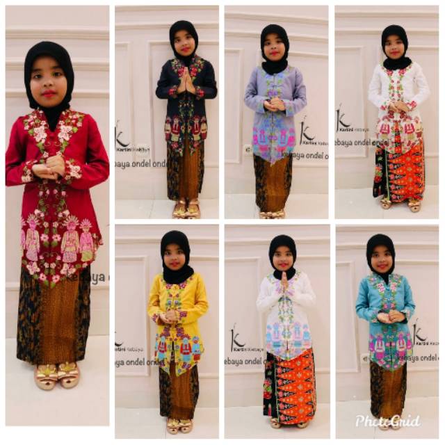 Setelan kebaya anak ondel2 realpict . Kebaya kartinian